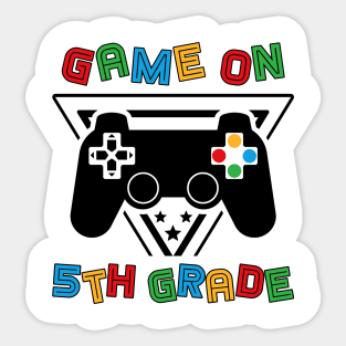 Back To School Game On 5th Grade Funny Gamer Kids Boys Sticker